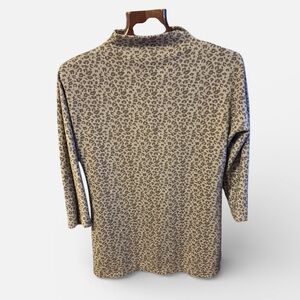 Leopard Print Zara Long Sleeve minidress size M ,mix wool